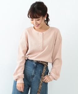 Ray BEAMS / サーマルリング ドット ヘンリーネック