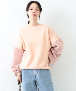 Ray BEAMS / エコファー スリーブ プルオーバー