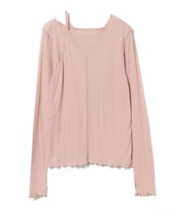 Ray BEAMS / アシンメトリー レイヤード Tシャツ