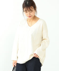 Ray BEAMS / カット ケーブル Vネック トップス