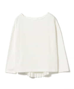 Ray BEAMS / バック プリーツ ボートネック Tシャツ