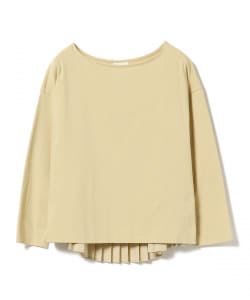 Ray BEAMS / バック プリーツ ボートネック Tシャツ