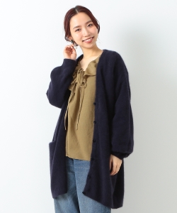 Ray BEAMS / フラッフィ ニット Vカーディガン