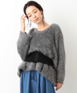 ◇Ray BEAMS / フリル ベルト フェザーヤーン プルオーバー