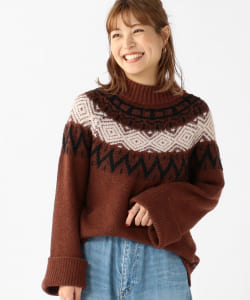 Ray BEAMS / ノルディック ジャカード ハイネック