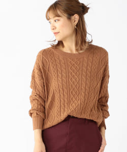 Ray BEAMS / ケーブル クルーネック ニット