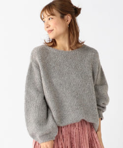 Ray BEAMS / メランジ ボリューム プルオーバー ニット