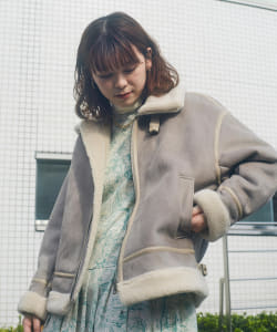 Ray BEAMS / フェイクムートン ボマー ブルゾン