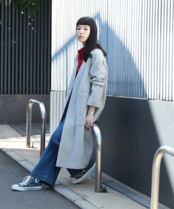 【WEB限定】Ray BEAMS / モッサ ノーカラー ロング コート