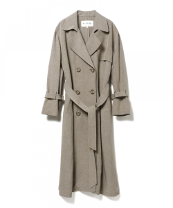 ◇Ray BEAMS / ビスコース リネン ロングトレンチ