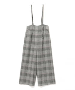 Ray BEAMS / ヘリンボーン サスペンダー付き ワイド パンツ