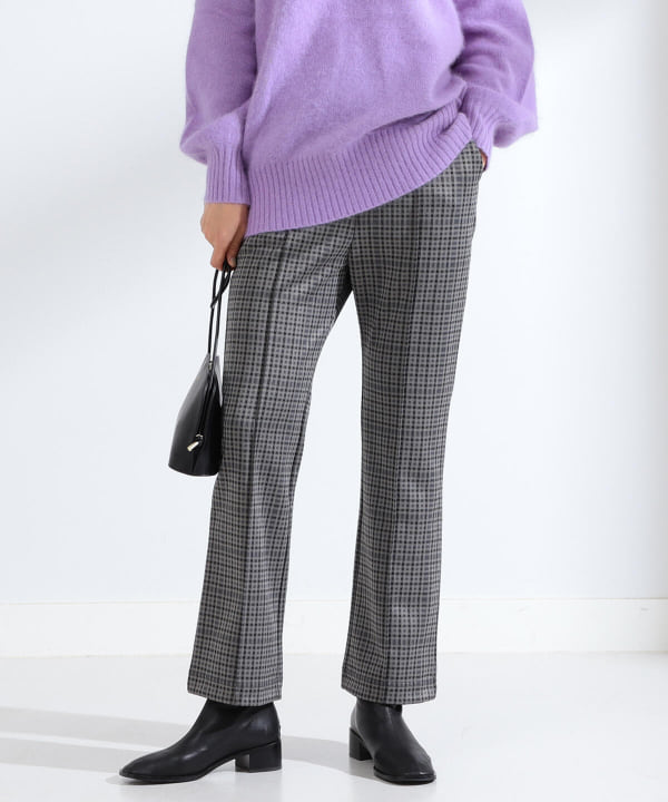 Ray Beams レイ ビームス アウトレット Ray Beams チェック ストレッチ フレア パンツ パンツ その他パンツ 通販 Beams
