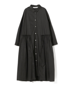 【Ray BEAMS / ギャザーキリカエ シャツワンピース】