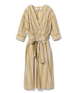 Ray BEAMS / ストライプ カシュクール ワンピース