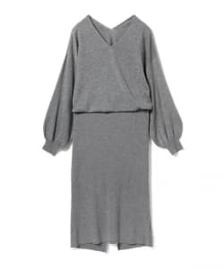 Ray BEAMS / リブ 切り替え ニットワンピース