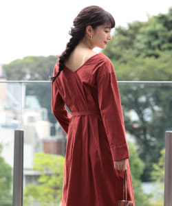 Ray BEAMS / タック ベルテッド 2way ワンピース