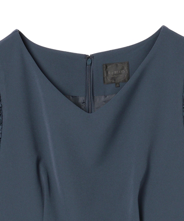 Ray Beams レイ ビームス アウトレット Ray Beams レーススリーブ Vネック ロング ワンピース ワンピース フォーマル ワンピース 通販 Beams