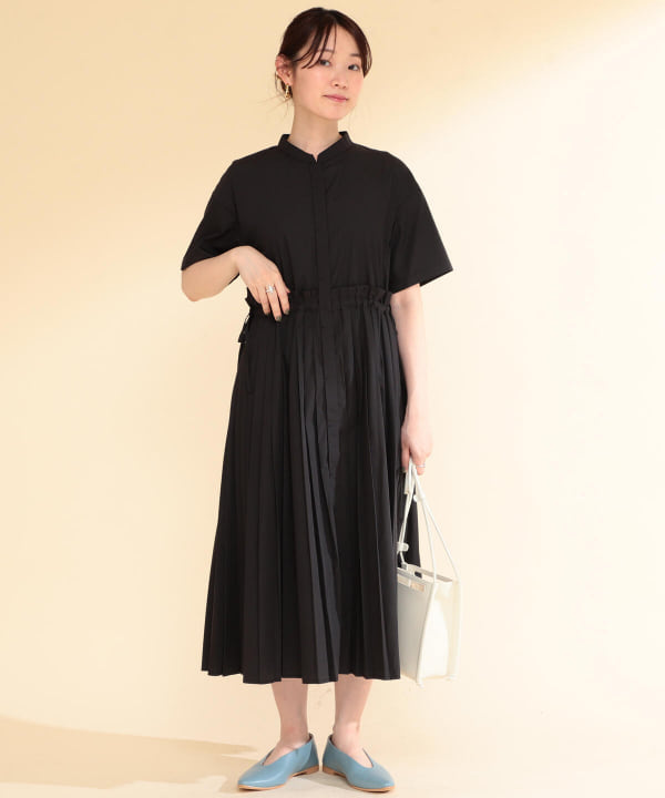 Ray Beams レイ ビームス Ray Beams バンドカラー プリーツ ワンピース ワンピース ワンピース 通販 Beams