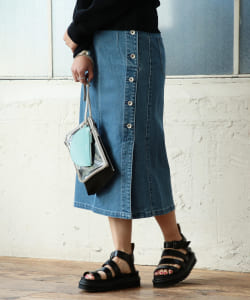 Ray BEAMS / サイドボタン デニム スカート