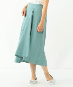 Ray BEAMS / リブ アシメドレープ スカート