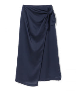 ▲Ray BEAMS / サテン ラップ ロングスカート