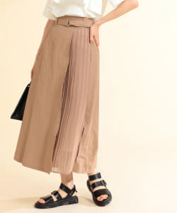 ▲Ray BEAMS / プリーツ キリカエ ラップ スカート