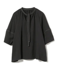 Demi-Luxe BEAMS / ステッチ スキッパーブラウス