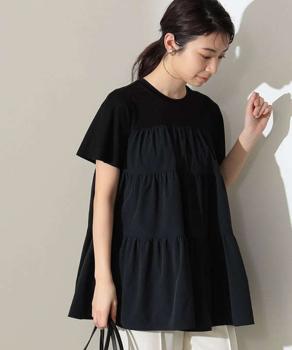 ＼半額SALE／ Demi-Luxe BEAMS（デミルクス ビームス）コンビ ティアード プル トップス