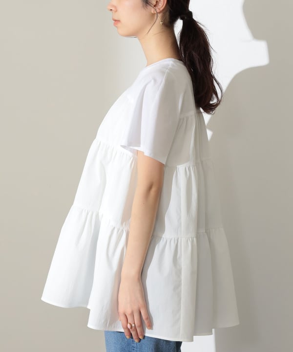 Demi-Luxe BEAMS tシャツ コンビ ティアード プルオーバー