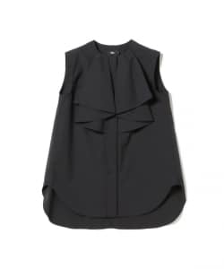 M・fil / ラッフルクルーネック ノースリーブブラウス