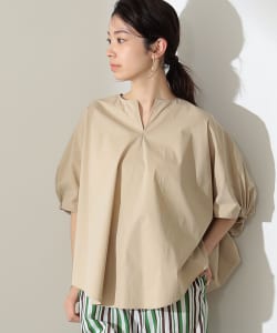 ▲Demi-Luxe BEAMS / スリットネック プルオーバー