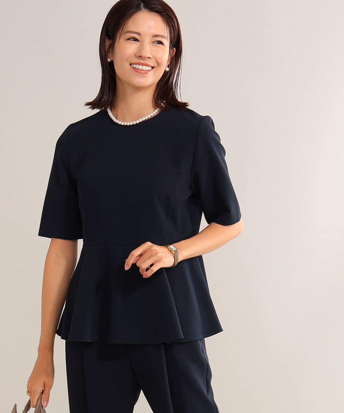 Demi-Luxe BEAMS（デミルクス ビームス）トリアセ ペプラム ハーフ  