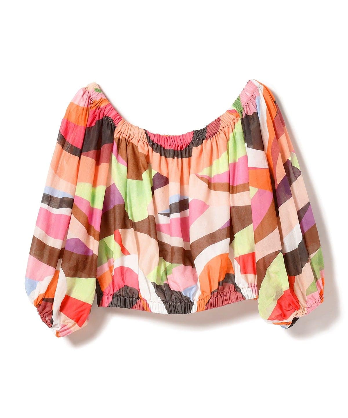 Devotion TWINS デボーションツインズ / プリント クロップ トップス シャツ・ブラウス WOMEN GREEN S Devotion TWINS デボーションツインズ / プリント クロップ トップス シャツ・ブラウス WOMEN GREEN S