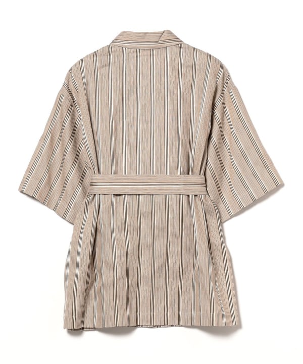 美品 デミルクス ビームス 定価1,7万 リネン混のブラウス グレー