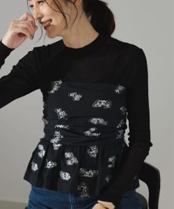 BAUM UND PFERDGARTEN / MARIE フラワー ジャカード トップス