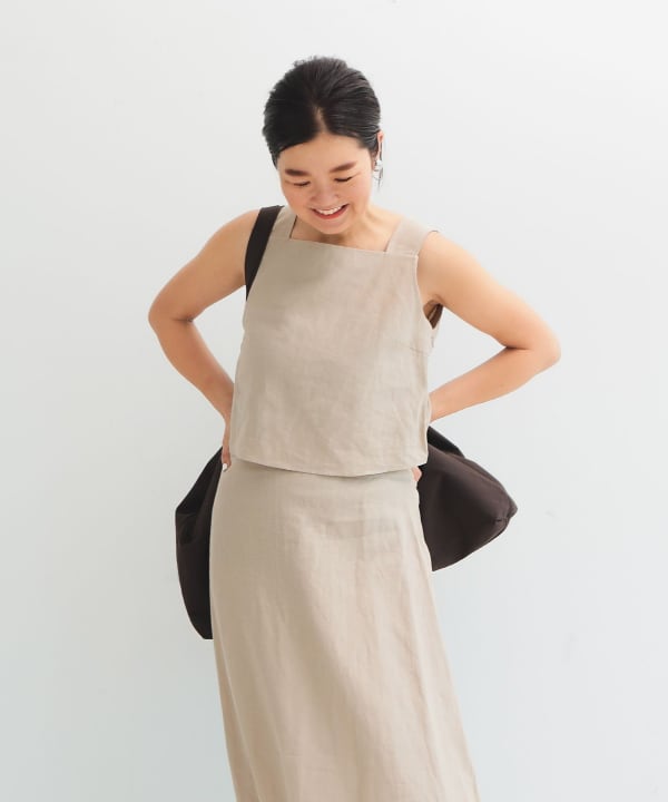 ▽美品 デミルクス ビームス 定価1,7万 リネン混のブラウス