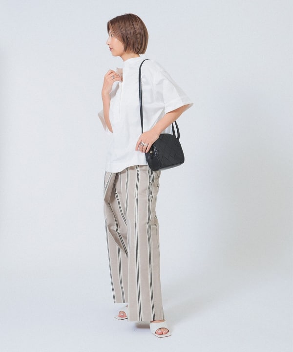 Demi-Luxe BEAMS - Too Demi-Luxe BEAMS  サテンステッチスキッパーシャツ デミルクスビームス サテンステッチスキッパーシャツ ブラウス