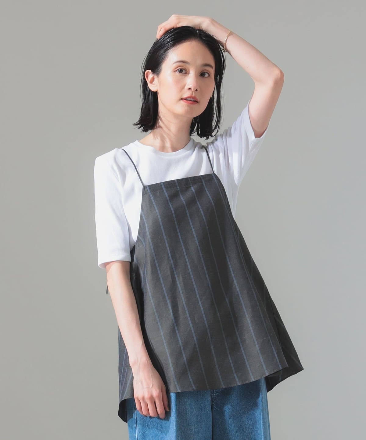 キャミソール ブラウス Tシャツ・カットソー WOMEN GRAY*BLUE ONE SIZE キャミソール ブラウス Tシャツ・カットソー WOMEN GRAY*BLUE ONE SIZE