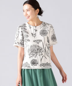 NATAN / フローラル ハーフスリーブ ブラウス