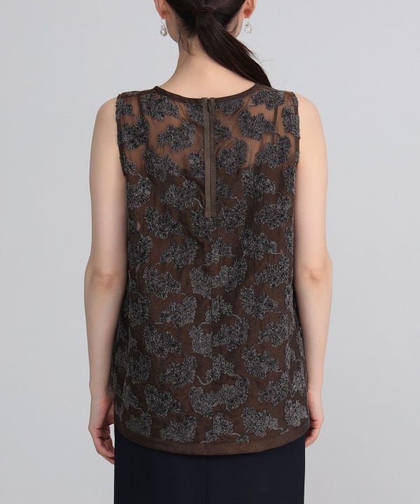 レディース モールヤーン フラワー ブラウス