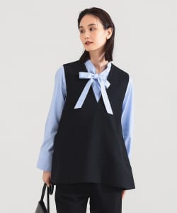 ツイード フレア Vネック ジレ＊