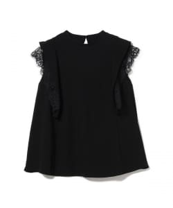 ROOM NO.8 BLACK / レース ノースリーブ ブラウス