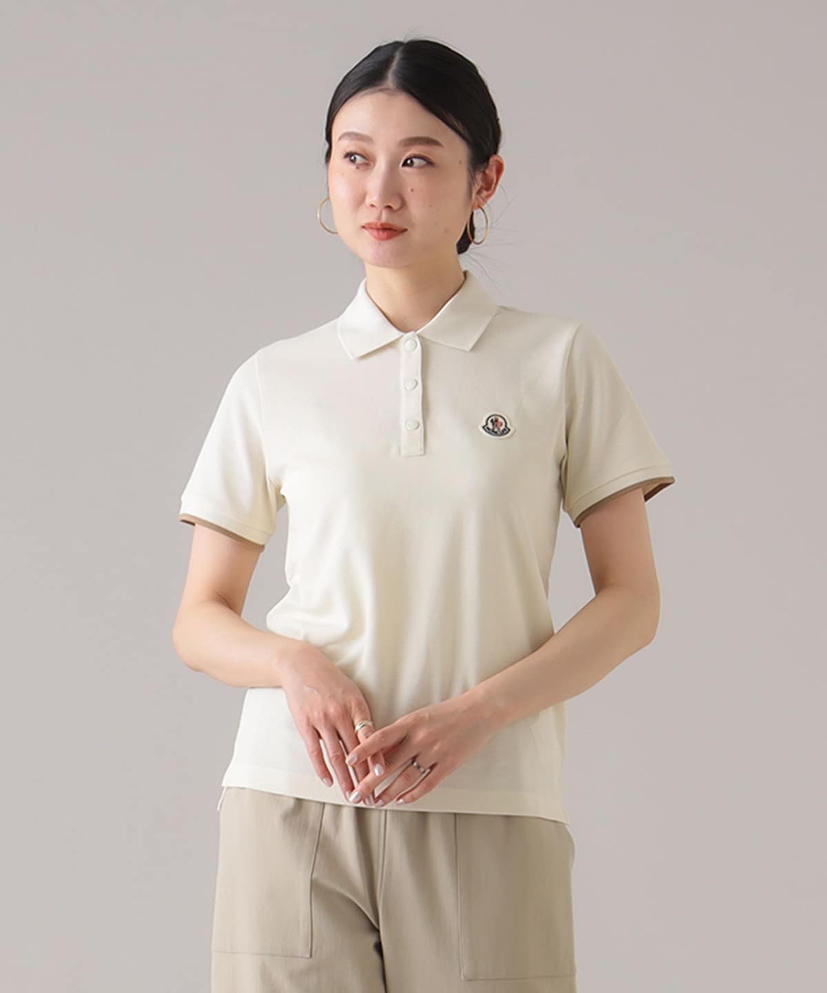 MONCLER モンクレール / ショートスリーブ ポロシャツ シャツ・ブラウス WOMEN WHITE S MONCLER モンクレール / ショートスリーブ ポロシャツ シャツ・ブラウス WOMEN WHITE S