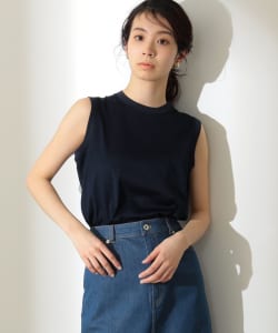 SLOANE / コットン天竺 ノースリーブ Tシャツ