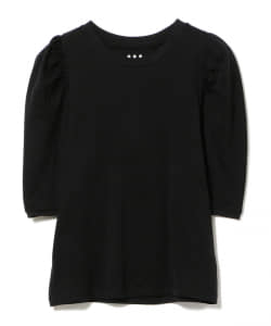 three dots / ギャザースリーブ Tシャツ