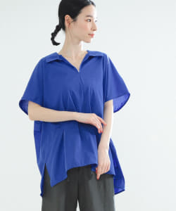 Demi-Luxe BEAMS / 天竺 スキッパー プルオーバー