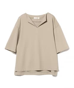 キーネック サイドスリット Tシャツ