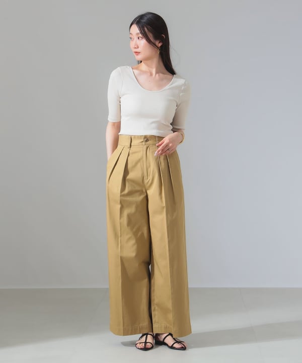 【Demi-Luxe BEAMS】ONE SIZE 丸胴 テレコ 長袖 Tシャツ Demi-Luxe BEAMS（デミルクス ビームス）丸胴 テレコ Tシャツ（T