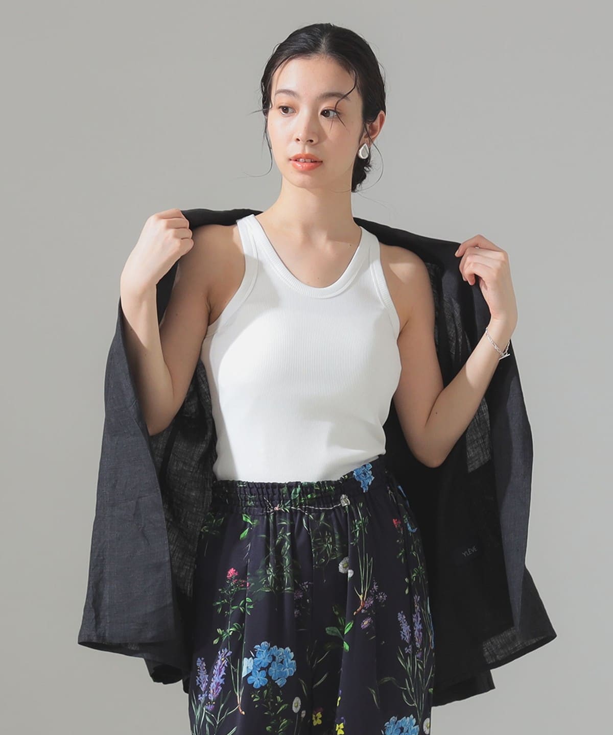丸胴 テレコ タンクトップ Tシャツ・カットソー WOMEN WHITE ONE SIZE 丸胴 テレコ タンクトップ Tシャツ・カットソー WOMEN WHITE ONE SIZE