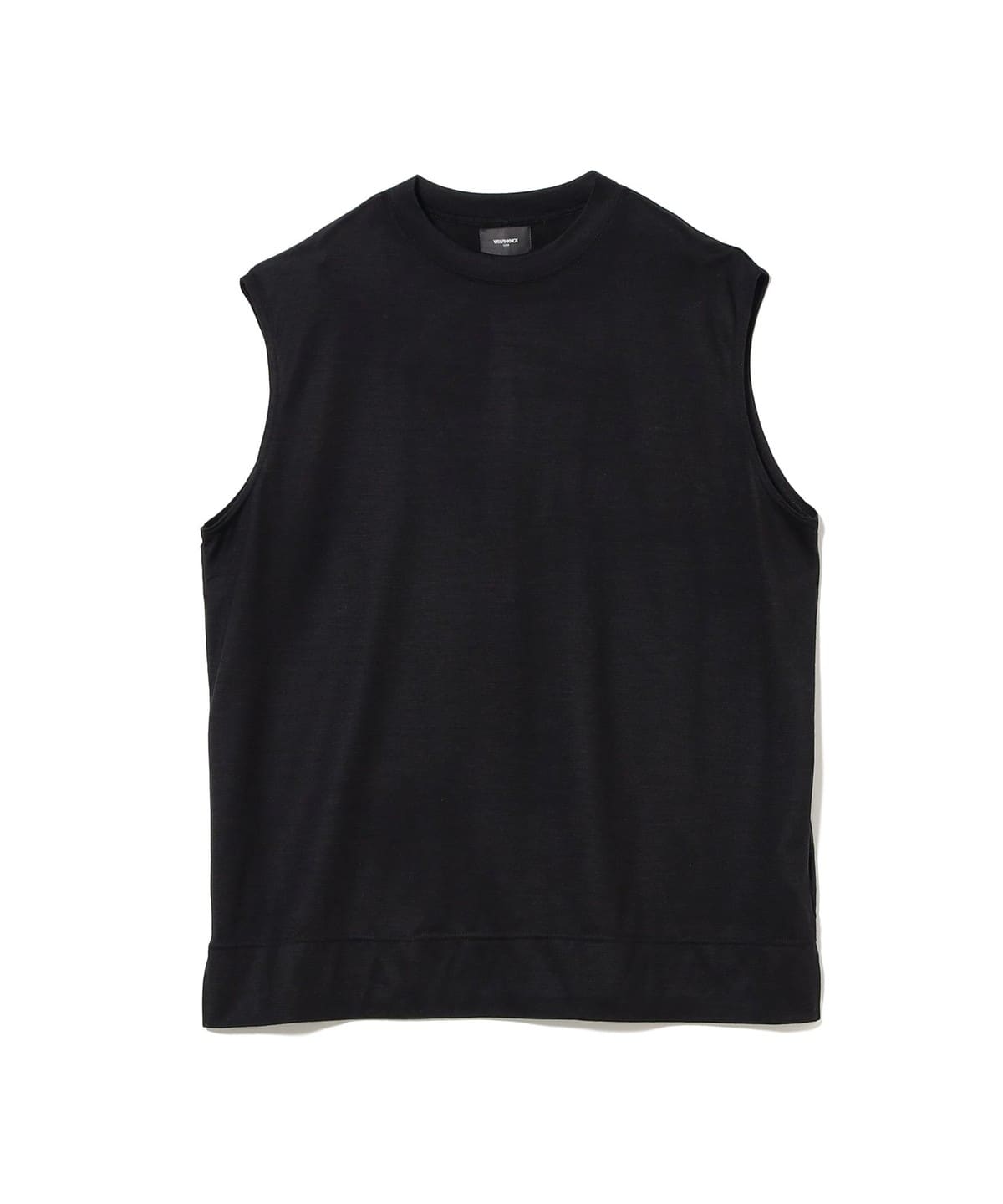 WRAPINKNOT / メリノウール スリーブレス プルオーバー Tシャツ・カットソー WOMEN BLACK 1 WRAPINKNOT / メリノウール スリーブレス プルオーバー Tシャツ・カットソー WOMEN BLACK 1